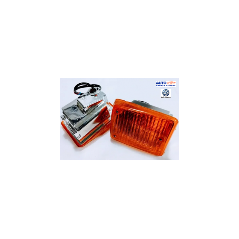 CUARTOS FRONTALES COMBI 1600 1800 VW 1972-2005 COLOR AMBAR JUEGO  2 PIEZA  OEM. 45VW