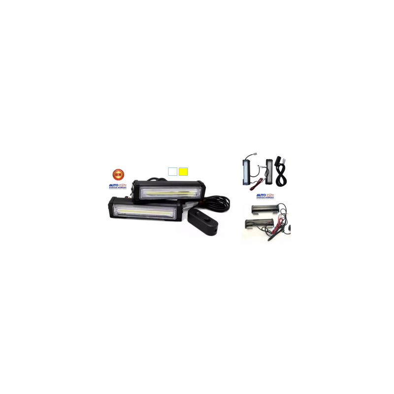 ESTROBOS LED COB EN COLOR BLANCO Y AMARILLO TAMAÑO 17 cm CON 4 FUNCIONES  OEM. STR02WY