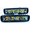 FARO LED RECTANGULAR TIPO BARRA EN COLOR BLANCO CON ESTROBO AMBAR  JUEGO 2 PIEZAS FAL60150WYL-CVT