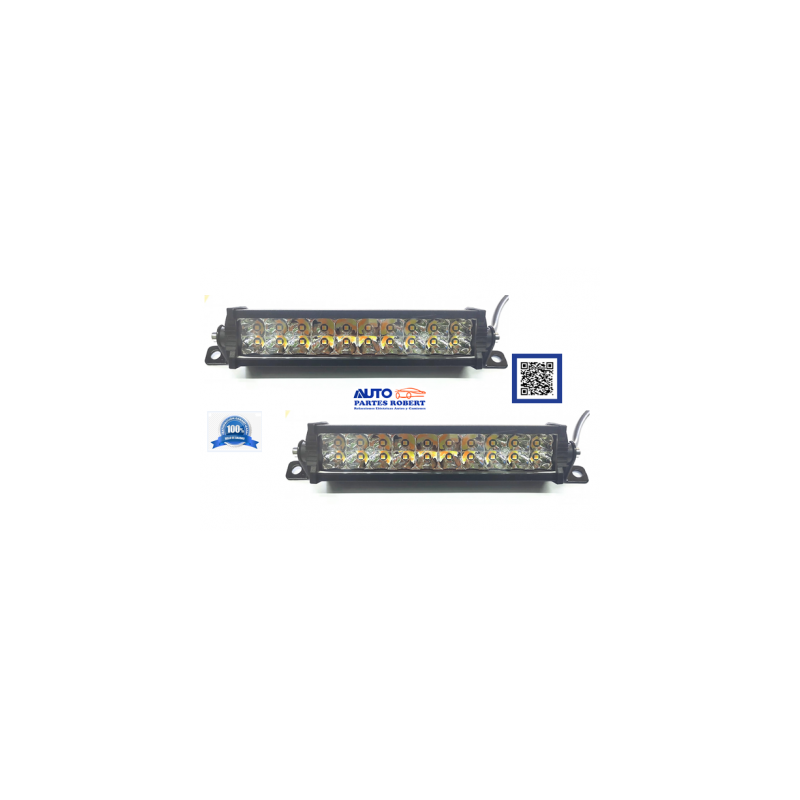 FAROS LED BARRAS DE LED DUAL BLANCO Y AMBAR CON FUNCION FIJA Y ESTROBO EXCELENTE ILUMINACION CON 20 LED 12 A 36 VOLTS  OEM. FAL4