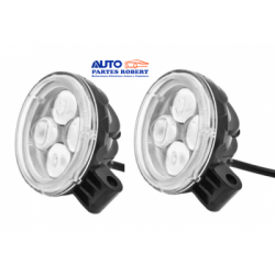 FAROS LED REDONDOS 4 LED CON LUPA COLOR BLANCO EXCELENTE ILUMINACION JUEGO 2-PZ OEM. FA-LHR4LC