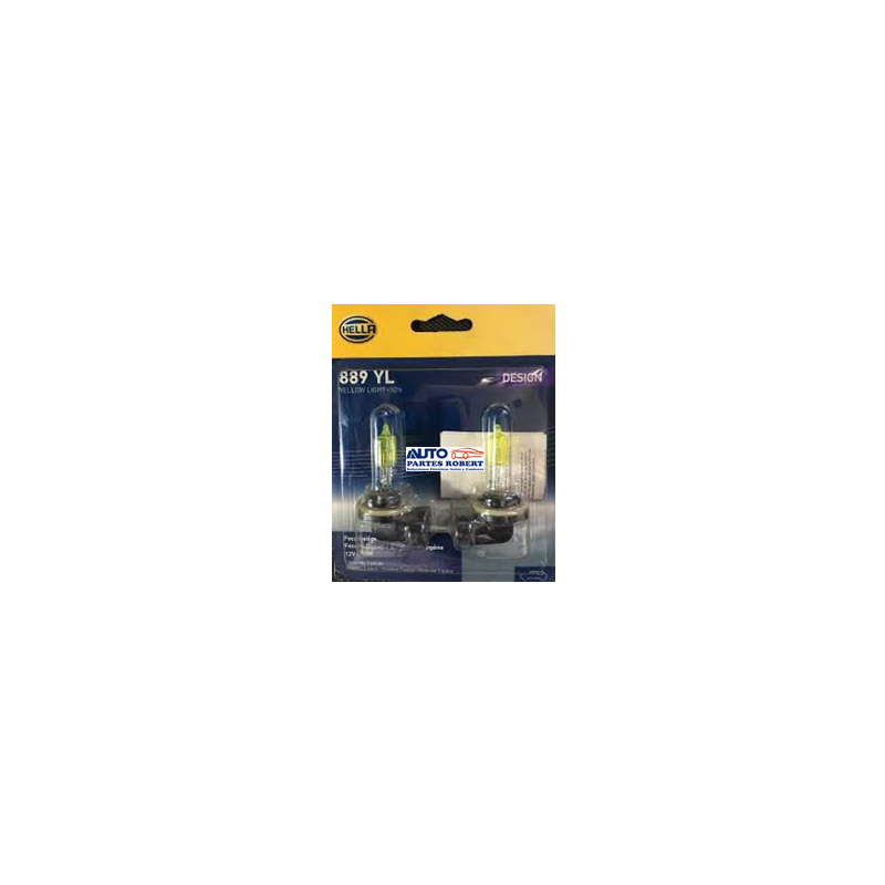 FOCO 889 YELLOW XTREME 27W BASE ESCUADRA JUEGO 2 PIEZAS HELLA