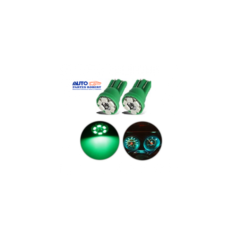 FOCO LED 158 VELA CON 7 LED COLOR VERDE JUEGO 2 PIEZAS  OEM.