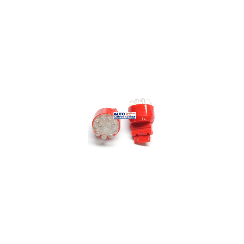 FOCO LED 3157 JUEGO 2 PIEZAS ROJO CON 12 FOCOS