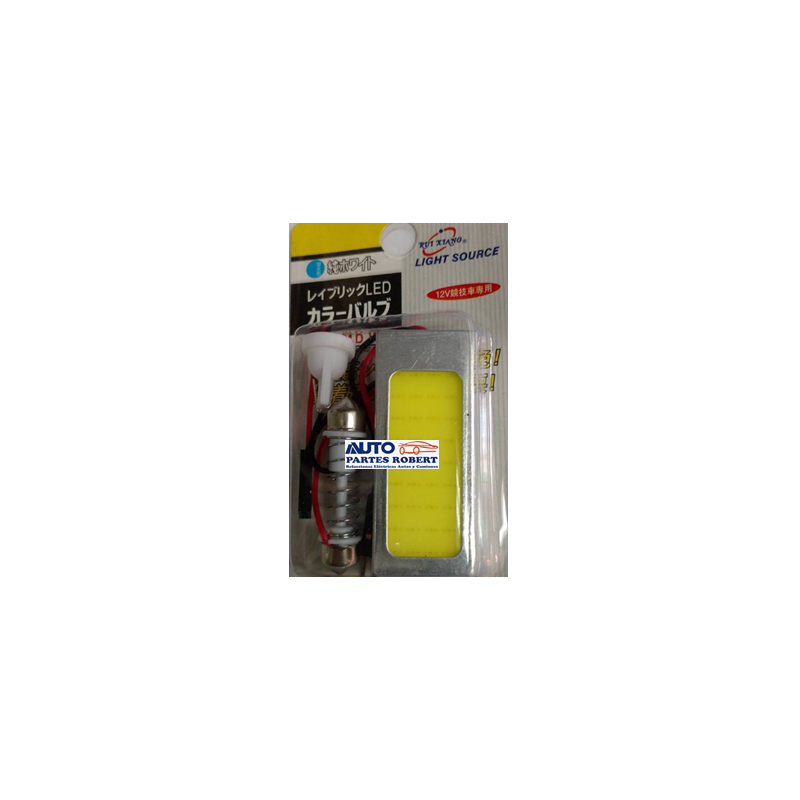 FOCO LED LUZ INTERIOR PLACA CHICA PLASMA CON ADAPTADORES UNIVERSAL 36COB