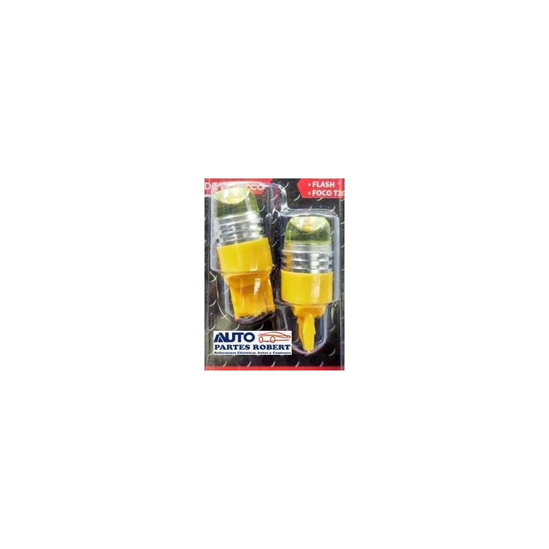 FOCO LED URVAN HONDA MAZDA 7440 1 FILAMENTO O FUNCION ESTROBO COLOR AMARILLO  JUEGO 2 PIEZAS OEM.