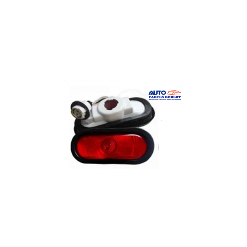 PLAFON LATERAL OVALADO AHULADO EMBUTIDO COLOR ROJO  OEM.UNIVERSAL 109