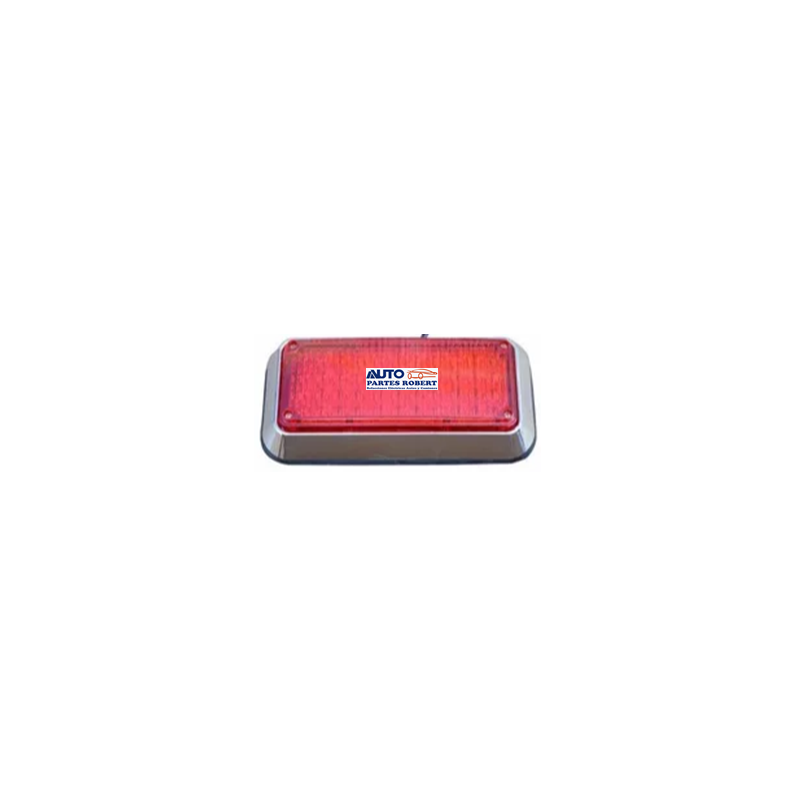 PLAFON LED AMBULANCIA PERIMETRAL RECTANGULAR DIMENCIONES 11 X 20 CM  ROJO