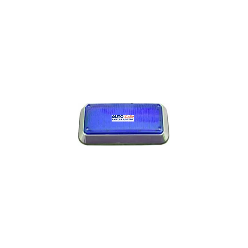 PLAFON LED AMBULANCIA PERIMETRAL RECTANGULAR DIMENCIONES 11 X 20 CM  AZUL