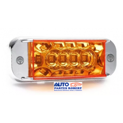 PLAFON LED LATERAL 16 HYPELED LUZ FIJA Y ESTROBO CON BASE CROMADA  PLA6741/AM-NHY