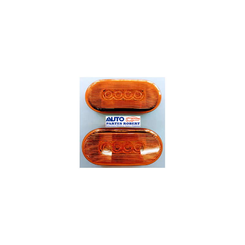 PLAFON LED LATERAL 4 LED CON REFLEJANTE AMBAR JUEGO 2 PIEZAS  PLA6650B/Y-SAI