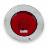 PLAFON LED REDONDO 2  COLOR ROJO CON GEL Y ESTROBO PARA ATORNILLAR 12 VOLTS Y 24 VOLTS  OEM.