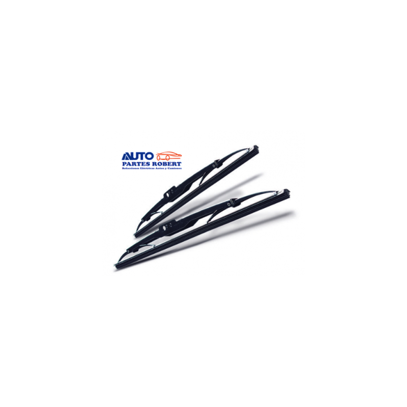 PLUMA 17 19  METALICA HULE NATURAL PERNOS DE ACERO CALIDAD TIPO ORIGINAL  JUEGO 2 PIEZAS CON ADAPTADORES