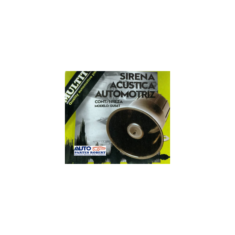 SIRENA TIPO TROMPETA ALARMA 6 TONOS 20W  GRANDE   GUS6T