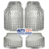 TAPETES HULE METALICO PLATIADO JUEGO 4 -PZ OEM.