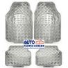 TAPETES HULE METALICO PLATIADO JUEGO 4 -PZ OEM.