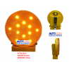 TORRETA LED PORTATIL REDONDA CON IMAN 3 FUNCIONES A SELECCIONAR ESTROBO AJUSTABLE 180  UTILIZA 2 BATERIAS TIPO AA MICA DE POLIOC