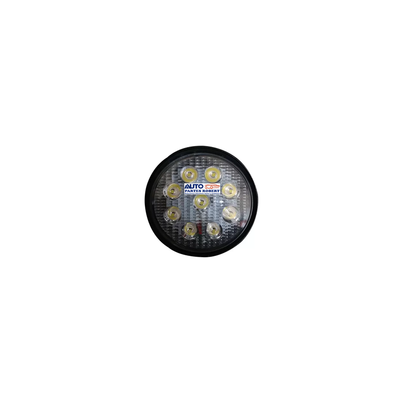 FARO LED REDONDO 9 LED TIPO REVERCERO CON DOBLE FUNCION FIJO Y ESTROBO 2000 LUMEN  OEM.