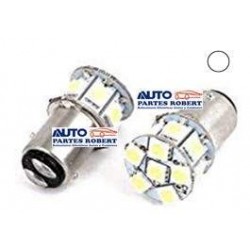 FOCO LED 1034 2 FILAMENTOS PATAS DISPAREJAS COLOR BLANCO SMD 13 HYPERLED 5050 OEM.