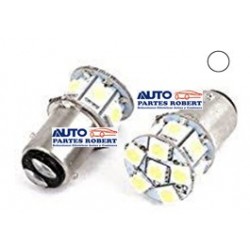 FOCO LED 1034 2 FILAMENTOS PATAS DISPAREJAS COLOR BLANCO SMD 13 HYPERLED 5050 OEM.