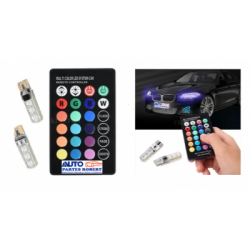 FOCO LED 158 RGB MULTICOLOR CON CONTROL  OEM. T10 RGB