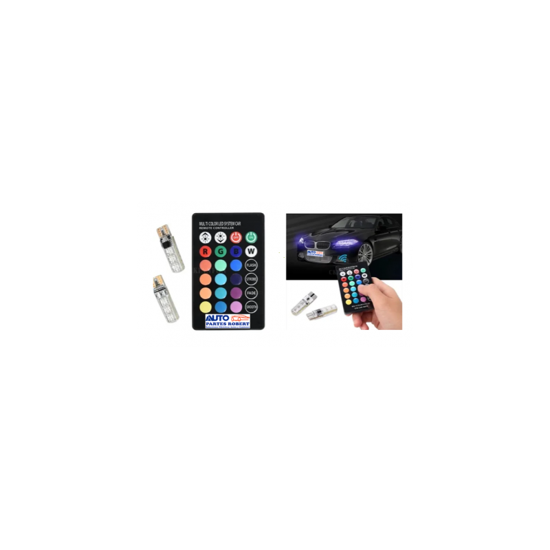 FOCO LED 158 RGB MULTICOLOR CON CONTROL  OEM. T10 RGB