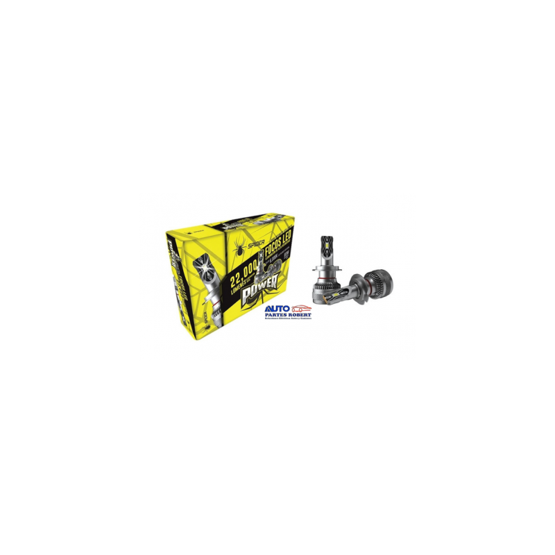 FOCO LED 2 CARAS 22,000 LUMEN 6000  KELVIN REALES SPIDER LUZ BLANCA NATURAL 80 WATSS POTENCIA REAL CON VENTILADOR TURBO 8000 RHP