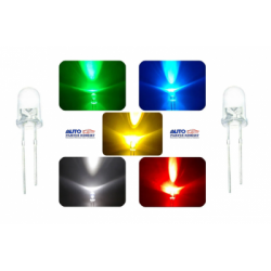 FOCO LED ESCOLAR 5MM COLOR AZUL OEM.
