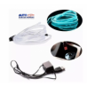 HILO LED PLANO FILO PARA EL TABLERO AUTO COLOR AZUL AGUA 3 METROS  OEM.