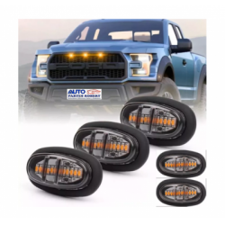 LUZ LED PARRILLA FORD RAPTOR Y JEEP COLOR AMBAR  OEM. JUEGO 5 PIEZAS