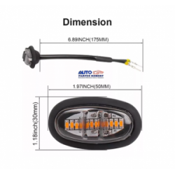 LUZ LED PARRILLA FORD RAPTOR Y JEEP COLOR AMBAR  OEM. JUEGO 5 PIEZAS