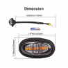 LUZ LED PARRILLA FORD RAPTOR Y JEEP COLOR AMBAR  OEM. JUEGO 5 PIEZAS