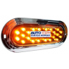 PLAFON LED OVALADO CON CROMO 24 LED VARIAS FUNCIONES  AMBAR 4 CABLES