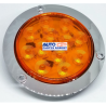 PLAFON LED REDONDO CROMADO CON 12 LED EN COLOR AMBAR VARIA FUNCIONES 5 CABLES  GULAS1515A