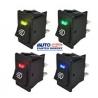 SWITCH TECLA CON PILOTO VERDE ON OFF 12V 4 TERMINALES IDEAL PARA NISSAN URVAN  TAMAÑO EXACTO PARA EL TABLERO 38.5 X 21mm OEM. AS