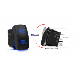 SWITCH TECLA SPOT LIGHTS ON-OFF 12 VOLTS  20 AMPERES 24 VOLTS 10 AMPERES AUTOMOTOR BARCO TRACTO CAMION AUTOBUS JEEP USO RUDO  OE