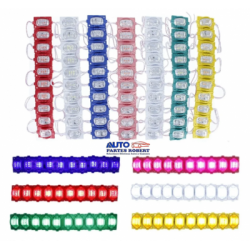 TIRA LED MODULO TIPO LUPA 3 FOCOS COLOR AMARILLO 1 PIEZA OEM.