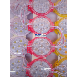TIRA LED TIPO CHIP REDONDA 7 LED COLOR VERDE OEM.