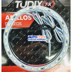 ARILLOS LED 9cm COLOR BLANCO  JUEGO 2 PIEZAS